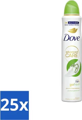 Immagine prodotto di Dove Deodorant Spray - Cetriolo e tè verde - 200 ml - Confezione risparmio - 25 pezzi