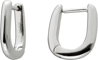 Produktbild von Ovale Creolen Silber925 Klappscharnier rhodiniert