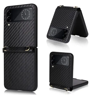 Immagine prodotto di Per Samsung Galaxy Z Flip4 5G custodia in /fibra di carbonio per telefoni cellulari