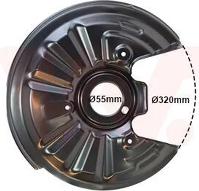 Produktbild von VAN WEZEL Spritzblech Bremsscheibe für VW Golf VI Cabrio (517) Hinten Links 5768373 Ankerblech