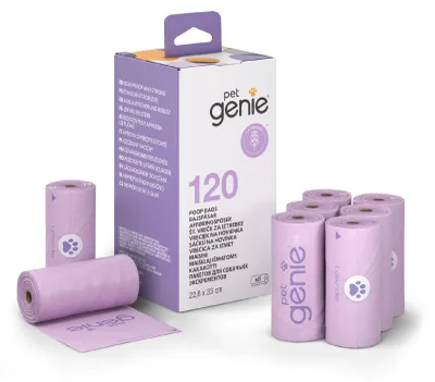 Produktbild von Pet Genie Hundekotbeutel, auslaufsicher, extra dick, Lavendelduft, 120 Stück