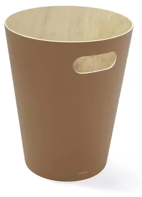 Produktbild von Umbra Woodrow Abfalleimer Zweifarbiger Holz Papierkorb für Büro, Badezimmer, Woh