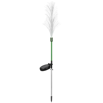 Produktbild von MasterLED Solar Gartenleuchte LED Gras – 3000K Warmweiß – 80 cm IP44 – Erdspieß Edelstahl Dämmerungssensor – Außenbeleuchtung