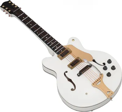Produktbild von Miniatur-Gitarre aus Holz, exquisites hohles Mini-Musikinstrument-Modell für Kinderspielzeug, Heimdekoration
