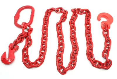 Produktbild von Forstkette vierkant 8 mm | 5 m Länge mit Verkürzung und Schlinghaken, Rückekette