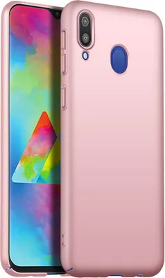 Produktbild von Conie Kunststoff Schutzhülle für Samsung Galaxy M20 Tasche Hard Case Cover Bumper Hartplastik Hülle in Rosegold