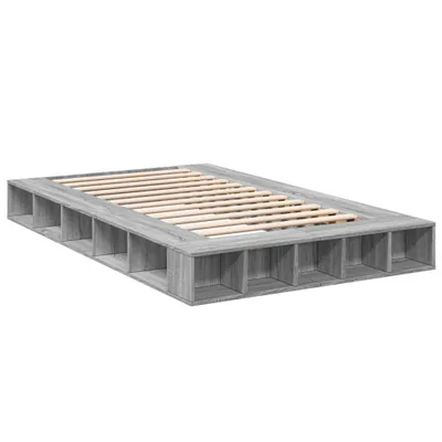 Produktbild von Bettgestell Grau Sonoma 140x190 cm Holzwerkstoff