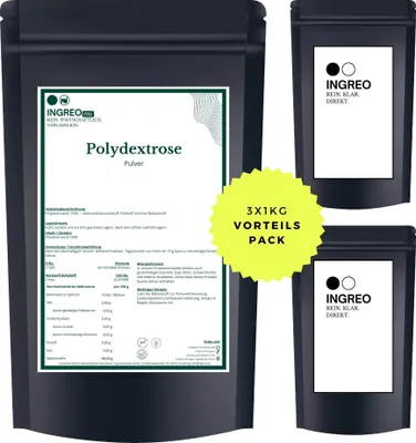 Produktbild von Polydextrose  - 90% Pulver (40-100 Mesh) – 3kg (3X1kg)