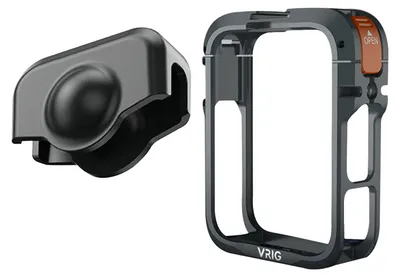 Produktbild von Schutzgehäuse aus Aluminiumlegierung mit Kaltschuhhalterungen und 1/4-Zoll-Gewinden, kompatibel mit dem DJI Osmo 360