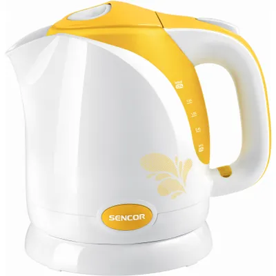 Produktbild von SENCOR SWK 1506YL Rychlovarná konvice, objem 1,5 l, filtr pro zachycení nečistot a usazenin, otočná základna o 360°, oboustranný vodoznak, trojnásobné bezpečnostní jištění