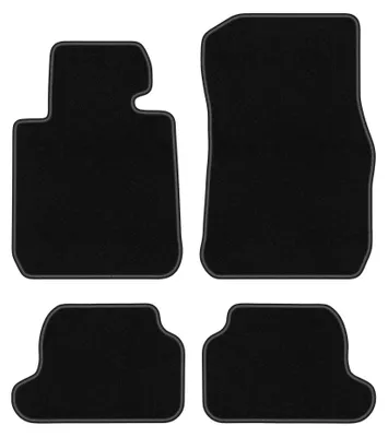Zdjęcie produktu dla Dywaniki samochodowe welurowe BASIC do: BMW 1 F23 (2011-2019, cabrio) czarne, z mocowaniami