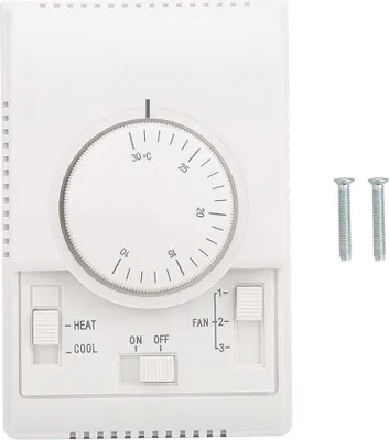 Produktbild von Mechanischer Temperaturregler für die Aufputzmontage, Klimaanlagenthermostat 10-30℃ AC220V
