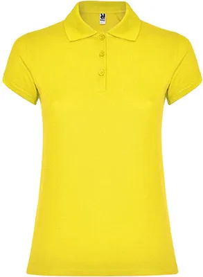 Produktbild von Roly PO6634 | Damen Star Woman Poloshirt, Piqué - Farbe: Yellow 03 - Größe: M