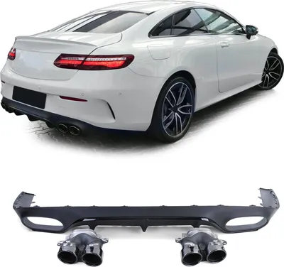 Produktbild von Heckdiffusor mit Endrohre Sport Optik für Mercedes E Coupe C238 mit AMG Line
