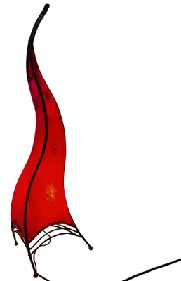 Immagine prodotto di Lampada orientale lampada all'henné lampada marocchina in pelle lampada da tavolo lampada da terra Parigi sole 100 cm, rosso