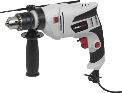 Produktbild von Powerplus POWC10100, Handbohrmaschine, Schlüssel, Bürstenmotor, Grau, 1,3 cm, 3000 RPM