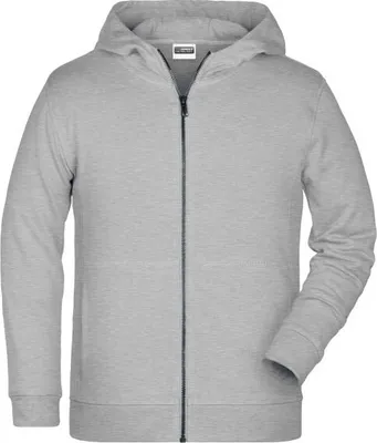 Produktbild von Sweat-Jacke mit Kapuze und Reißverschluss grey-heather, Gr. XS