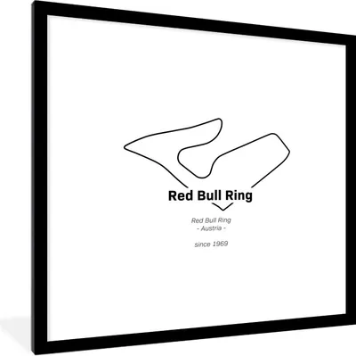 Produktbild von MuchoWow® Gerahmtes Poster Red Bull Ring - Formel 1 - Rennstrecke 40x40 cm - Poster mit Schwarzem Bilderrahmen Wandposter Rahmen Foto Bilder - Poster - Plakat im Rahmen