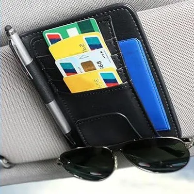 Produktbild von Famanu Sonnenblende Organizer - Multifunktionale Aufbewahrungstasche für Auto - Beige