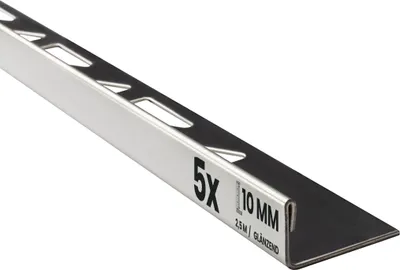 Produktbild von 5x L-Profil Edelstahlschiene Fliesenschiene Fliesenprofil L250cm 10mm glänzend
