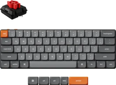 Produktbild von Gaming-Mechanische Tastatur Keychron K9 Max QMK HS 60% Keychron Milk POM Switch Red RGB