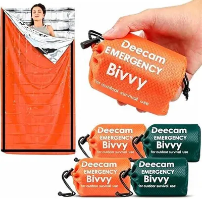 Produktbild von Deecam Notfall Schlafsack Leicht Wasserdicht Biwaksack für Outdoor Camping