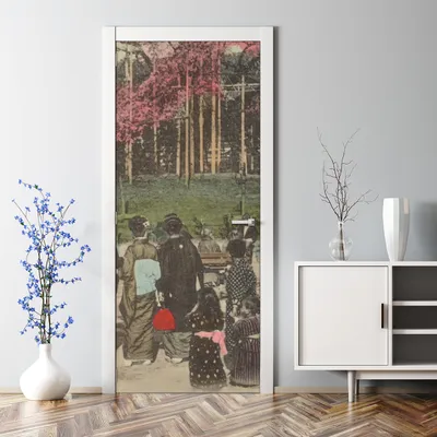 Produktbild von Dekorative Türposter selbstklebend Wandaufkleber Türaufkleber Pastellfarben Blumen 70 x 200 cm