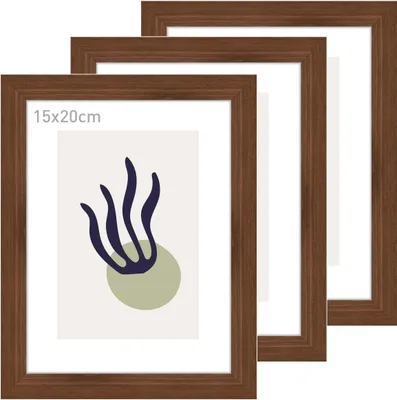 Produktbild von accent by nielsen Holz Bilderrahmen Velino, Walnuss, 15 x 20 cm (3er Set)