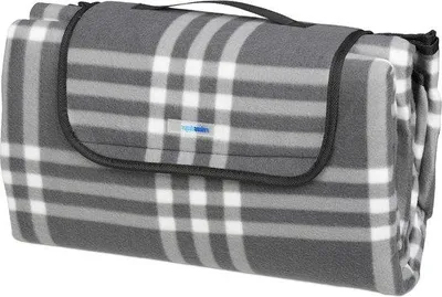 Productafbeelding van Famanu picknickdeken, 200 x 200 cm - Waterdicht, geïsoleerd, grijs-wit