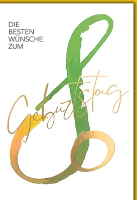 Produktbild von 80. Geburtstag Glückwunschkarte mit Briefumschlag Handschrift