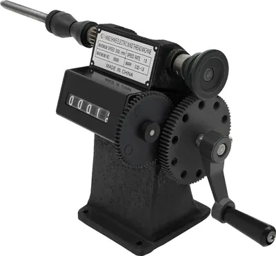 Produktbild von Spulenwickelmaschine - Manuelle Handkurbel - Digitalanzeige - Doppelfunktion - Zählbereich 0–99999 - Max Ø 150 mm - Gusseisen - Für Motoren