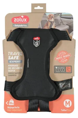 Image de Harnais pour chien ZOLUX TRAVEL SAFE M noir