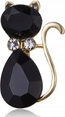 Immagine prodotto di Spilla PINETS gattino nero con zirconi