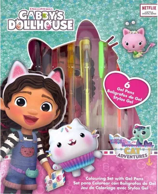 Produktbild von Gabbys Puppenhaus-Notizbuch mit 6 Gelstiften im Set