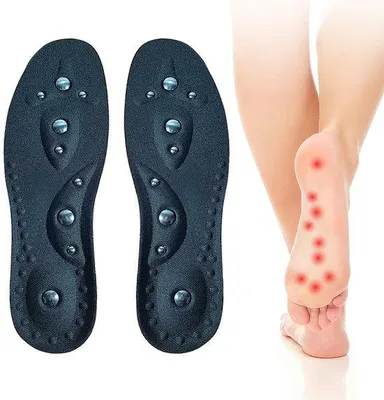 Produktbild von Massage-Schuhe - Uni - Fußgelenk-Unterstützung - Arbeitsstiefel mit Acupressur - Plattfuß - Schneidbar - Fußdruck-Verteiler - EU 44-47