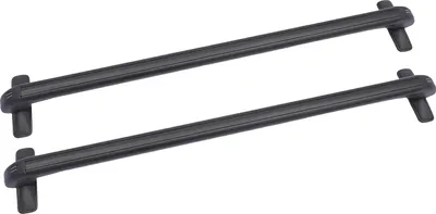 Produktbild von Dachträger Querträger - 2 Stück, universal für 4-/5-Türer - Aluminium - 100 cm - 75 kg - Fensterabstand 124–134 cm - Schwarz
