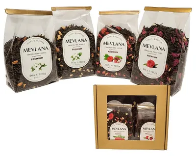 Produktbild von Geschenkset mit 4 türkischen Tees MEVLANA PREMIUM 4x100g