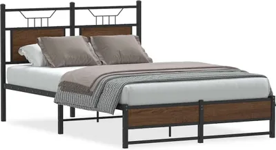 Zdjęcie produktu dla vidaXL Rama łóżka bez materaca dąb brązowy 120x200 cm materiał drewnopochodny
