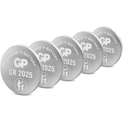 Obrázok produktu pre CR2025 GP Lítiový gombíkový článok 3V 5 kusov