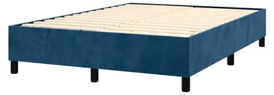 Produktbild von Boxspringbett mit Matratze Dunkelblau 140x190 cm Samt Polsterbett