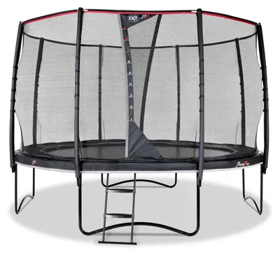 Image de EXIT PeakPro Trampoline ø366cm – Sur pieds – Rond – Trampoline de Jardin – pour Enfants – Noir