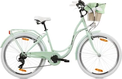 Obrázok produktu pre Dámsky mestský bicykel Goetze Mood 26" – 6 rýchlostí, oceľový rám 17", LED osvetlenie, košík