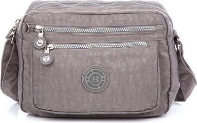 Produktbild von Bag Street Damenhandtasche, leicht, kompakt, ideal für Reisen und Ausflüge, verstellbarer Schultergurt Grau