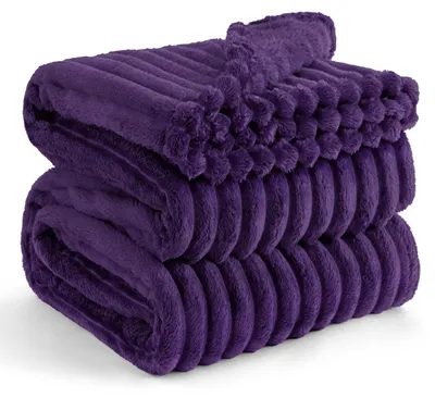 Produktbild von Kuscheldecke 220x240 cm - Tagesdecke, Violett