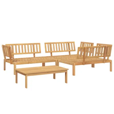 Produktbild von 4-tlg. Garten-Sofagarnitur aus Paletten Massivholz Akazie