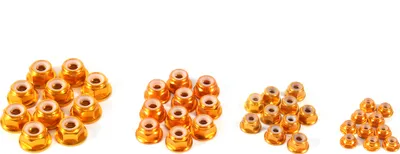 Image de 10Pcs M5 Nylon Insert SelfLock Aluminum Nuts Hex Lock Nut Gold