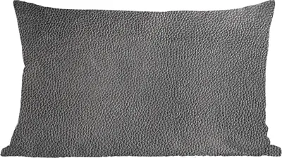 Produktbild von MuchoWow® Zierkissen Sofakissen Wohnzimmer Dekokissen 50x30 cm Leder - Lederoptik - Schwarz - Hell - Wohnzimmerdekoration - Polster mit Photo