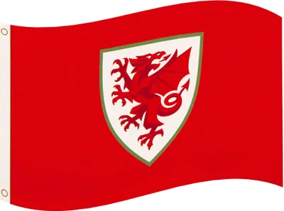 Produktbild von FA Wales - Fahne, Wappen TA10232 (Einheitsgröße) (Rot)