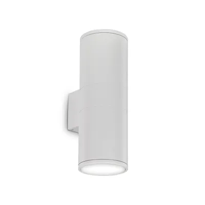 Produktbild von Moderne Wandleuchte Gun Aluminium Weiß 2 Lichter E27