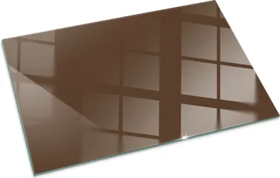 Produktbild von Farbe Braun – Glasbodenplatte für – Kaminofen – Kaminplatte Glas – Schutzglas – Funkenschutzplatte –Glasbodenplatte Feuerfeste – Hitzeschutzplatte – Bodenschutz aus Glas – 100x70 cm